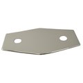 Westbrass Two-Hole Remodel Plate in Polished Nickel D504-05